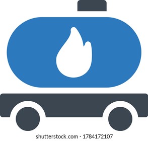 tanker vector glyph color icon 