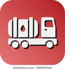 Tanker Vector Glyph Gradient Background Icon For Personal And Commercial Use.
