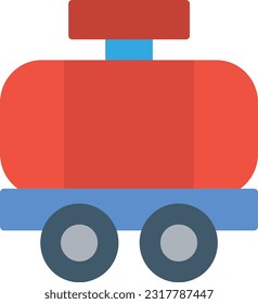 Tanker Vector Icon Flat Style