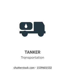 Tanker vector icon on white background. Flat vector tanker icon symbol sign from modern transportation collection for mobile concept and web apps design.