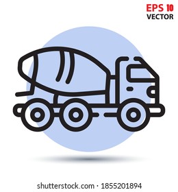 Tanker vector icon. Vehicles and transport icon design. Flat design with editable stroke. Eps 10 vector illustration.