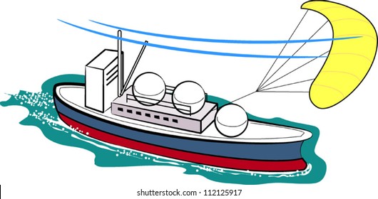 The tanker which sails