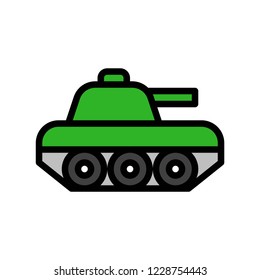 tank,filled outline icon editable stroke