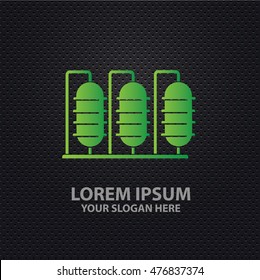 Tank,Industry design on dark background,vector
