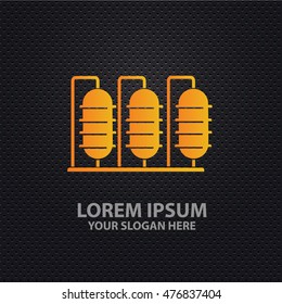 Tank,Industry design on dark background,vector