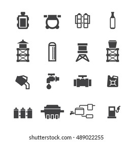 Tank,Pipe icons set,Vector