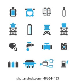 Tank,Pipe icons set,Vector