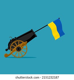  Tanks with national flags. The concept of war in Ukraine. support ukraine. vector