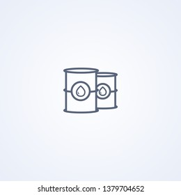 Tanks oil, vector best gray line icon on white background, EPS 10
