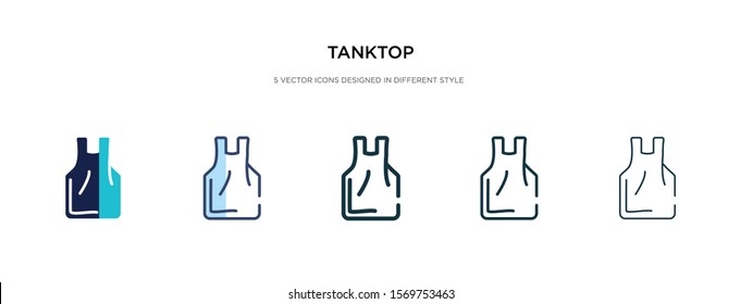 tanktop icon in different style vector illustration. two colored and black tanktop vector icons designed in filled, outline, line and stroke style can be used for web, mobile, ui