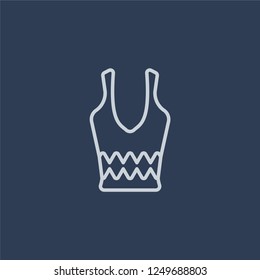 tanktop icon. tanktop linear design concept from Tanktop collection. Simple element vector illustration on dark blue background.