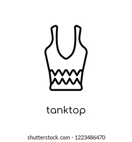 tanktop icon. Trendy modern flat linear vector tanktop icon on white background from thin line Tanktop collection, outline vector illustration