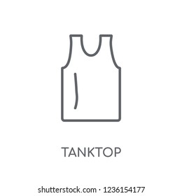 tanktop linear icon. Modern outline tanktop logo concept on white background from Clothes collection. Suitable for use on web apps, mobile apps and print media.