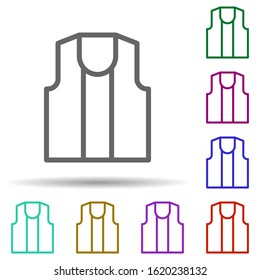 Tanktop, t-shirt, italy in multi color style icon. Simple thin line, outline vector of italy icons for ui and ux, website or mobile application