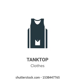 Tanktop vector icon on white background. Flat vector tanktop icon symbol sign from modern clothes collection for mobile concept and web apps design.