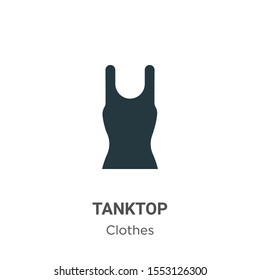 Tanktop vector icon on white background. Flat vector tanktop icon symbol sign from modern clothes collection for mobile concept and web apps design.