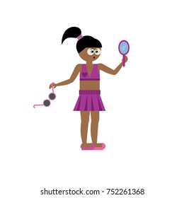 the tanned girl