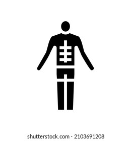 vector de icono de glifo de hombre curtido. signo de hombre curtido. símbolo de contorno aislado ilustración negra