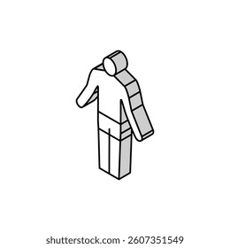 tanned man isometric icon vector. tanned man sign. isolated symbol illustration