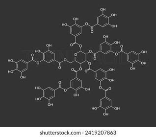 Tannic acid molecular skeletal chemical formula
