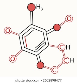 Tannic acid molecule (one isomer shown). Type of tannin. Skeletal formula.