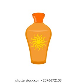 Tanning Lotion, Cosmetics Vector Illustration Isolated