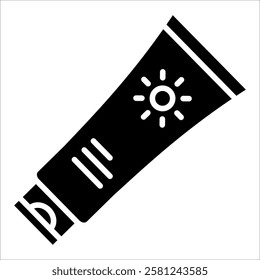 Tanning Lotion Icon Element For Design