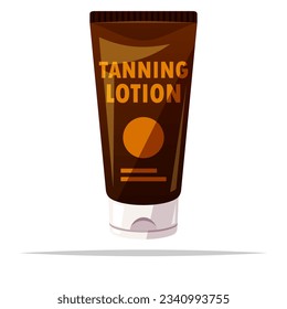 Bräunungslotion, Vektorgrafik einzeln