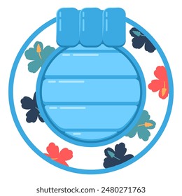 Tanning pool float vector cartoon illustration isolated on a white background.