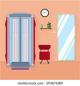 Tanning Salon Vector Illustration