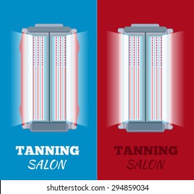 Tanning Salon Vector Illustration