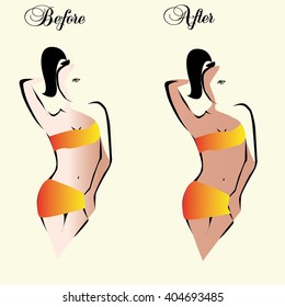 tanning salon vector illustration