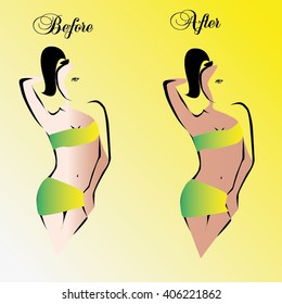 tanning salon vector illustration