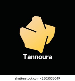 Tannoura City map. vector map of the Lebanon Country. Borders of for your infographic and technology. Vector illustration design template