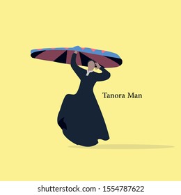 Tanora Man - Vector Art for a traditional dance in Egypt 