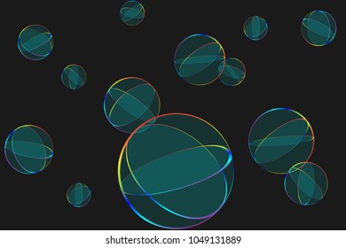 Tansparent round panels. Abstract background. Vector illustration EPS10