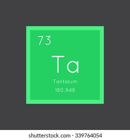 Tantalium simple style tile icon. Chemical element of periodic table. Vector illustration EPS8