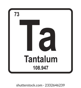 Tantalum atomic icon, vector illustration symbol design