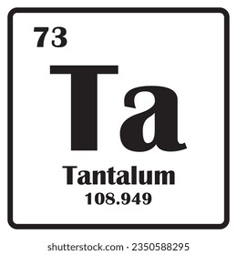 Tantalum atomic icon, vector illustration symbol design