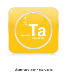 tantalum chemical element button