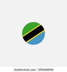 Tanzania Circle Flag Vector Illustration