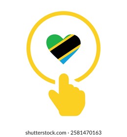 Tanzania click heart button flag icon