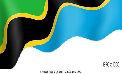 Cópia arquivada em 15 de julho de 2013 "Tanzania country flag real independent day background" . Banner da Commonwealth da Tanzânia em movimento acenando, flutuando com o vento. Festivo patriótico modelo de formato HD para o dia da independência