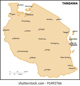 Tanzania Country Map