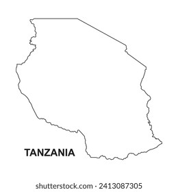 Tanzania country map vector illustration simple design