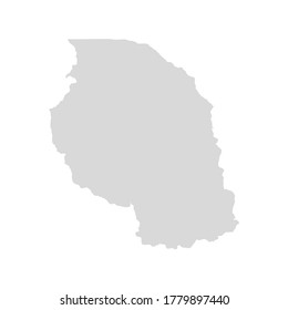 Tanzania country vector map. Tanzanian nation contour map