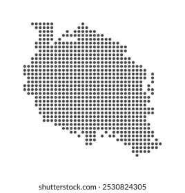 Tanzania - Mapa Punteado. Mapa formado por puntos. Ilustración vectorial