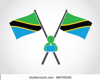 Tanzania Emblem Office Worker