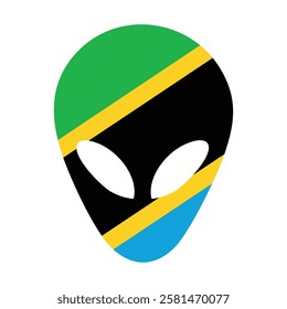 Tanzania face mask flag icon