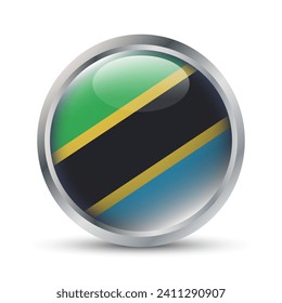Tanzania Flag 3D Badge Illustration